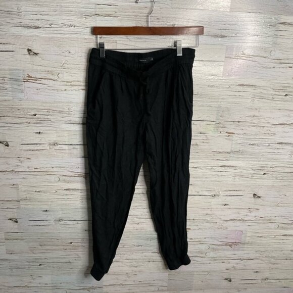 Talula Los Feliz Rayon Drawstring Jogger Style Pants Aritzia size small black - Picture 1 of 12